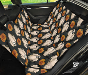 Ghost And Pumpkin Pattern Print Pet Car Back Seat Cover