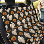 Ghost And Pumpkin Pattern Print Pet Car Back Seat Cover