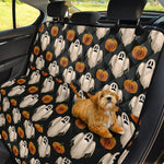 Ghost And Pumpkin Pattern Print Pet Car Back Seat Cover