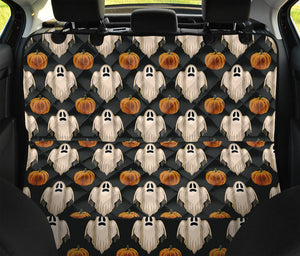 Ghost And Pumpkin Pattern Print Pet Car Back Seat Cover