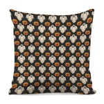 Ghost And Pumpkin Pattern Print Pillow Cover