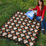 Ghost And Pumpkin Pattern Print Quilt