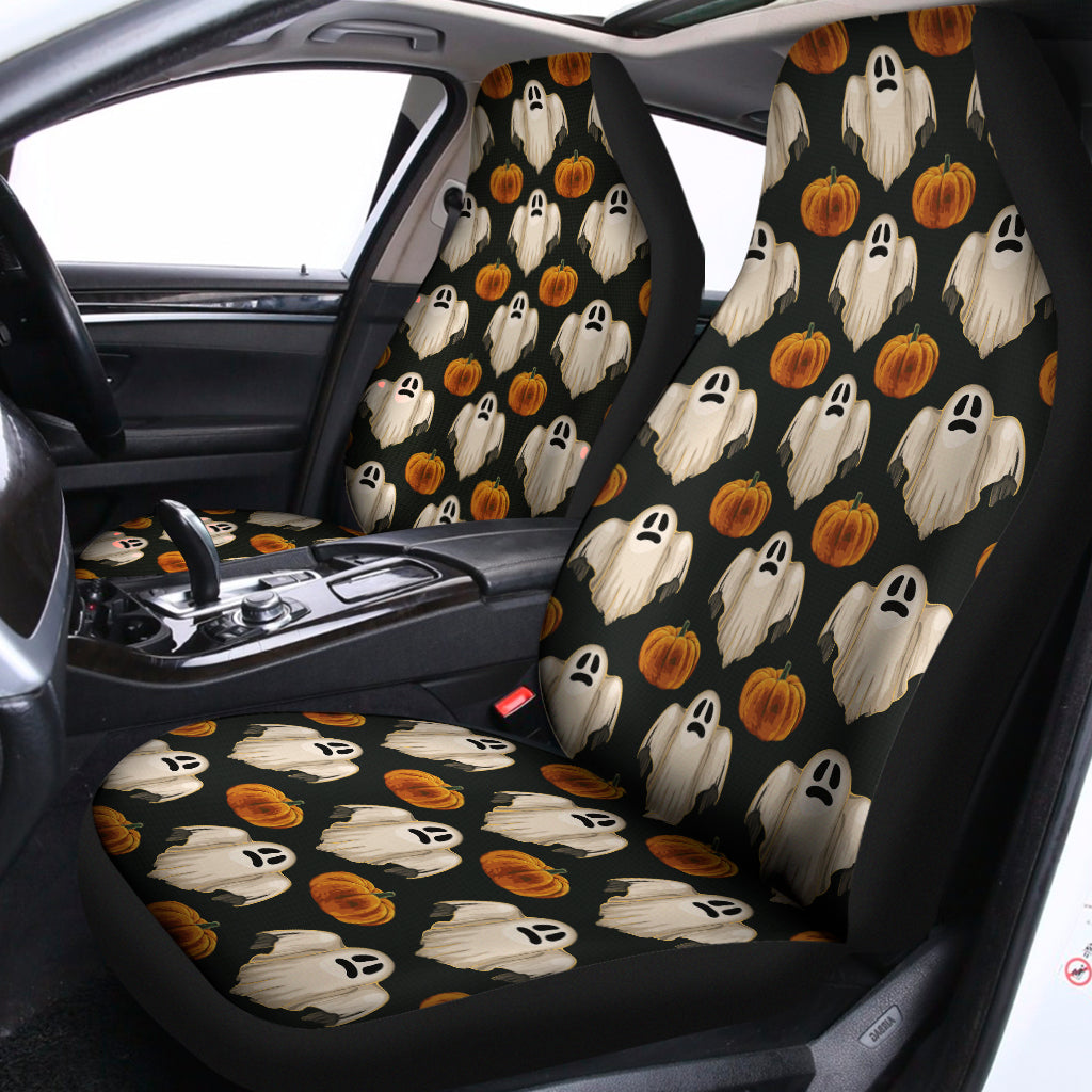 Ghost And Pumpkin Pattern Print Universal Fit Car Seat Covers