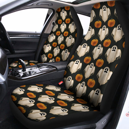 Ghost And Pumpkin Pattern Print Universal Fit Car Seat Covers