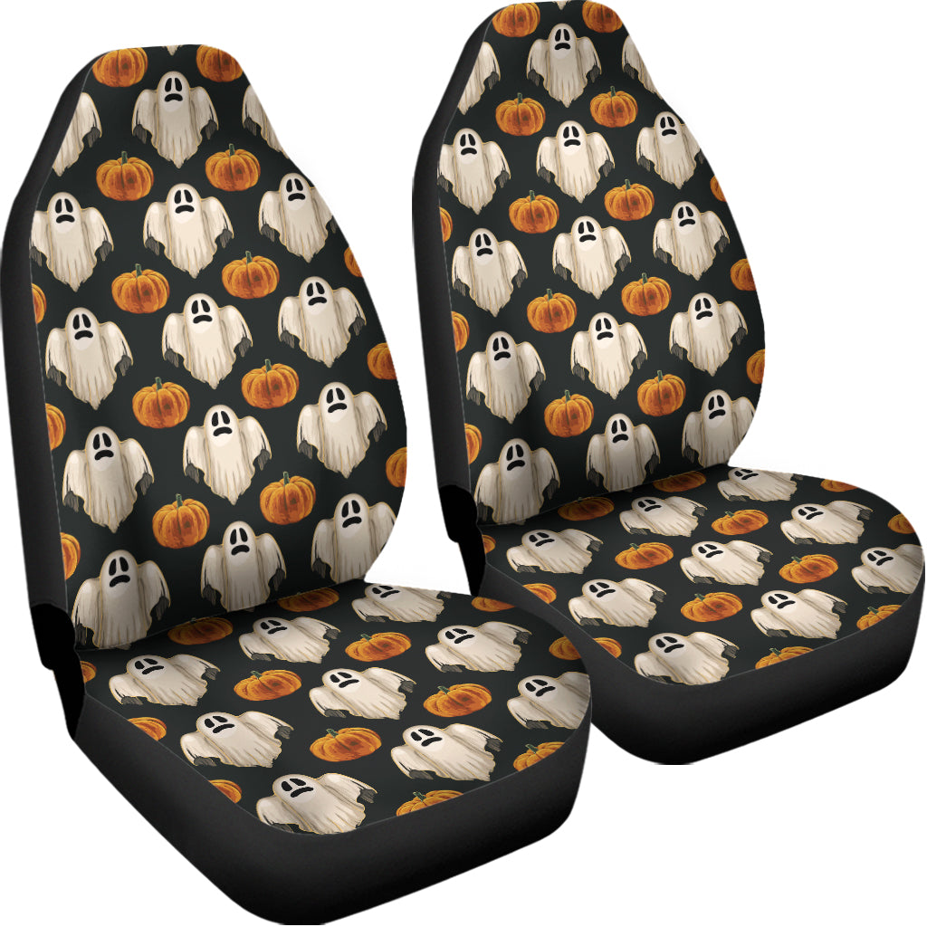 Ghost And Pumpkin Pattern Print Universal Fit Car Seat Covers