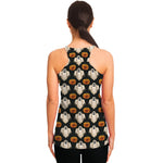 Ghost And Pumpkin Pattern Print Women's Racerback Tank Top