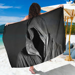 Ghost In The Darkness 3D Print Beach Sarong Wrap