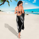 Ghost In The Darkness 3D Print Beach Sarong Wrap