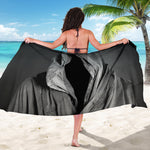 Ghost In The Darkness 3D Print Beach Sarong Wrap