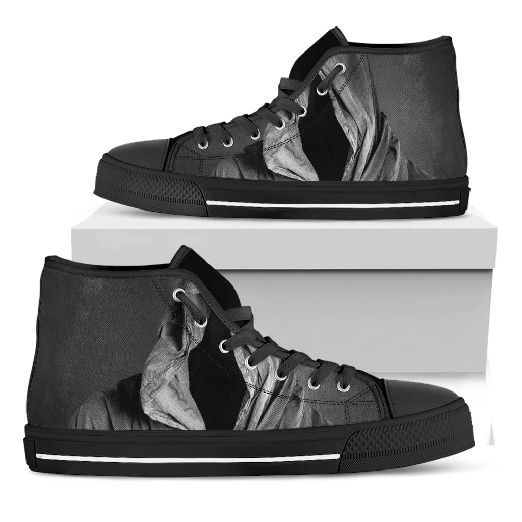 Ghost In The Darkness 3D Print Black High Top Shoes