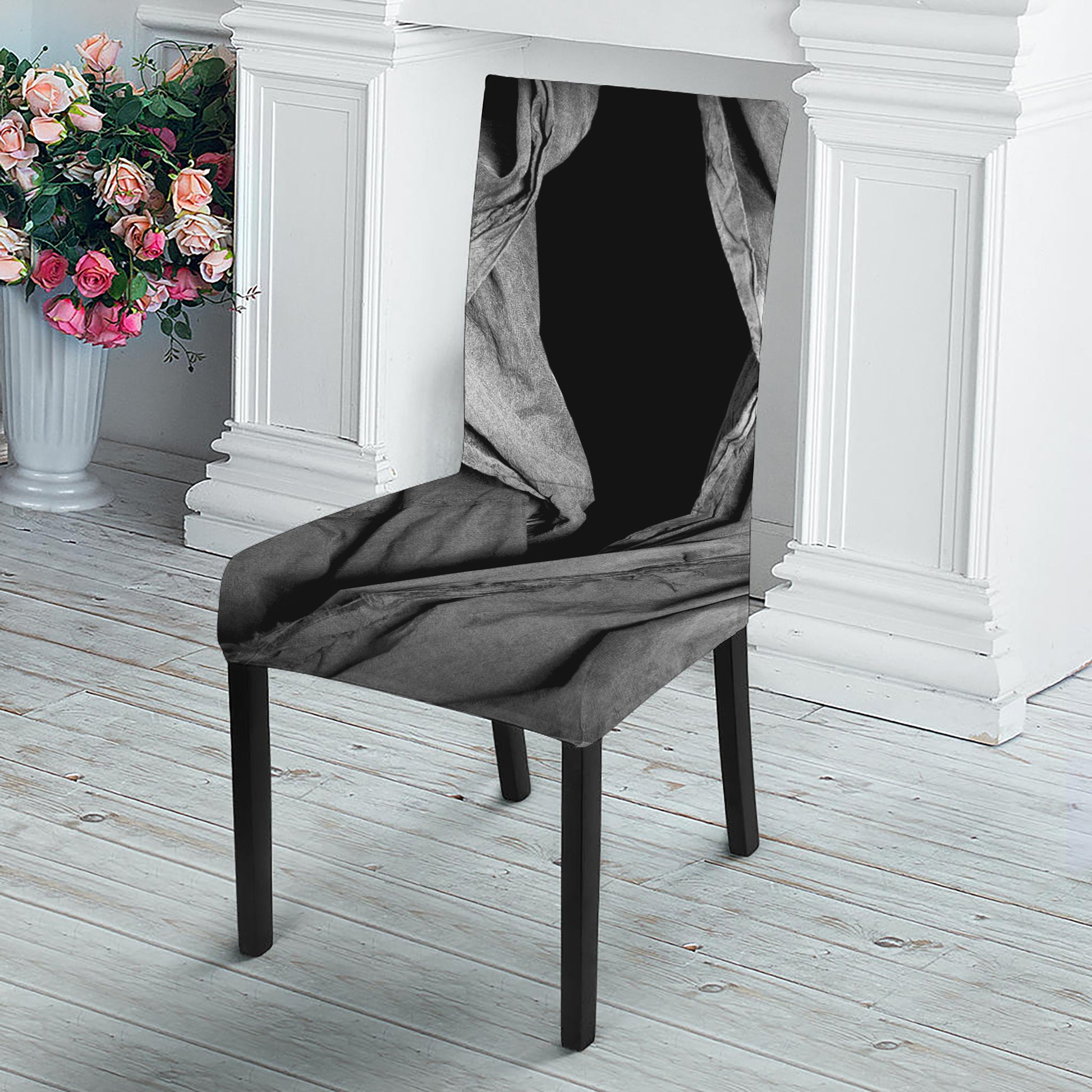 Ghost In The Darkness 3D Print Dining Chair Slipcover