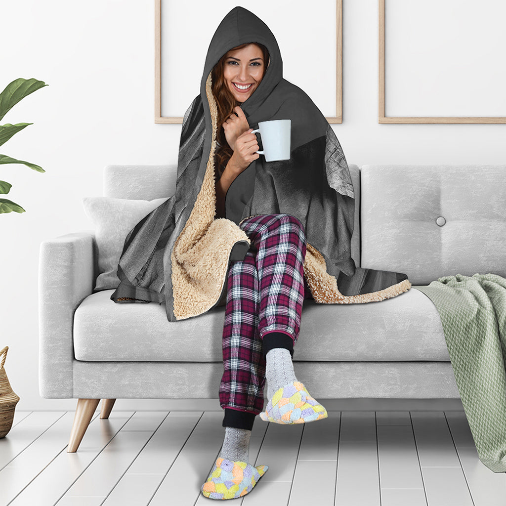 Ghost In The Darkness 3D Print Hooded Blanket