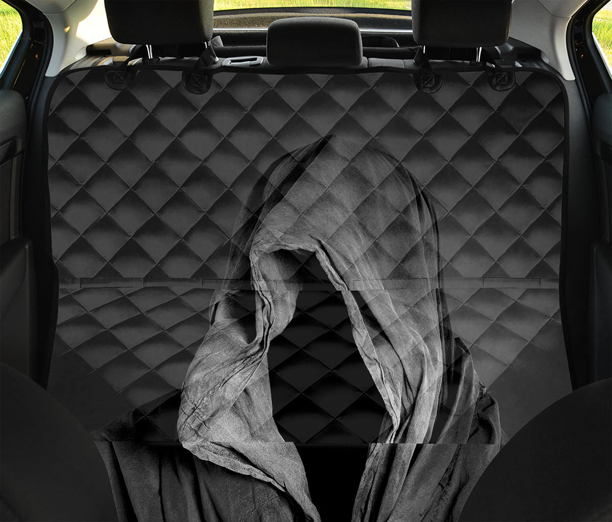 Ghost In The Darkness 3D Print Pet Car Back Seat Cover