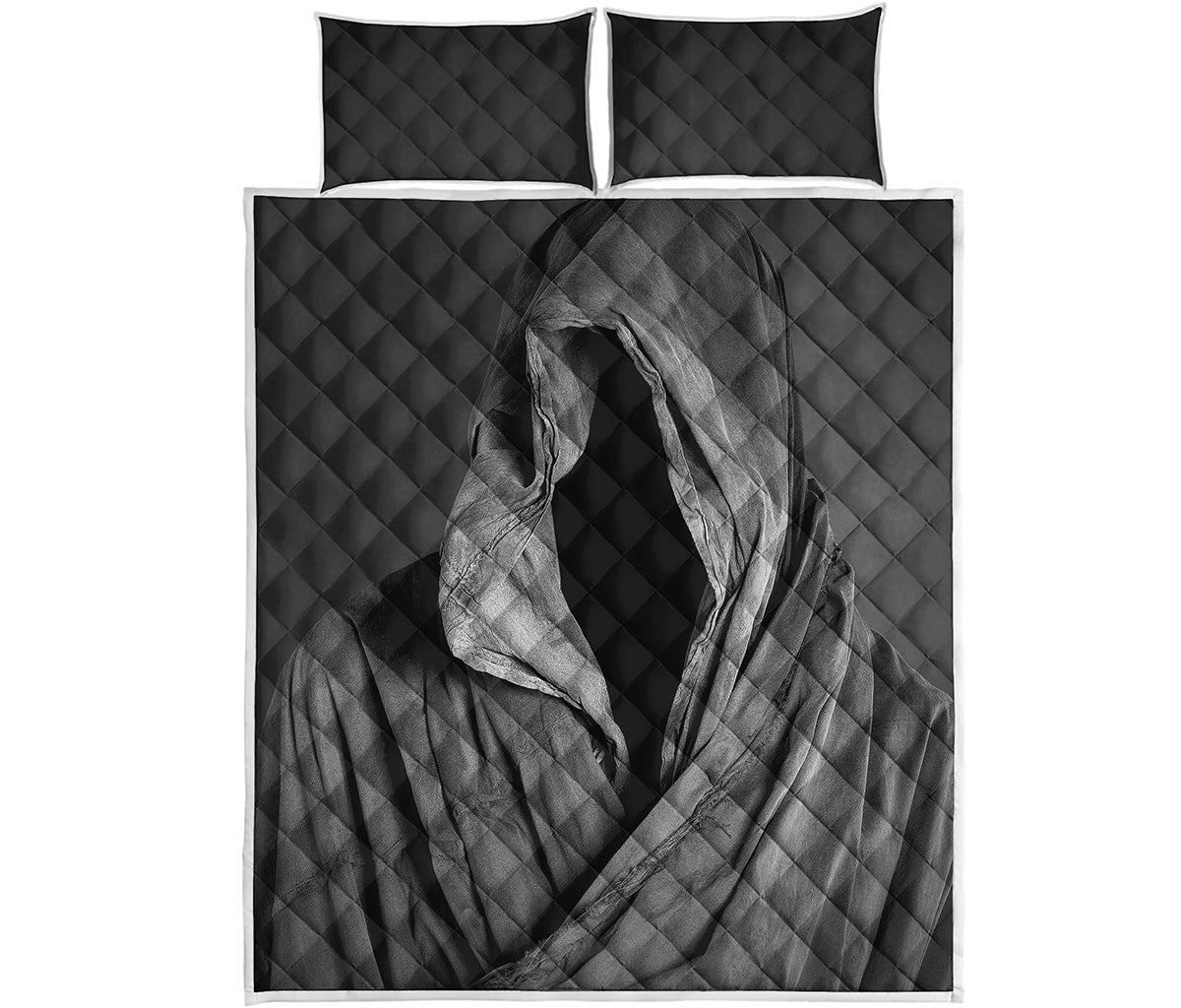 Ghost In The Darkness 3D Print Quilt Bed Set