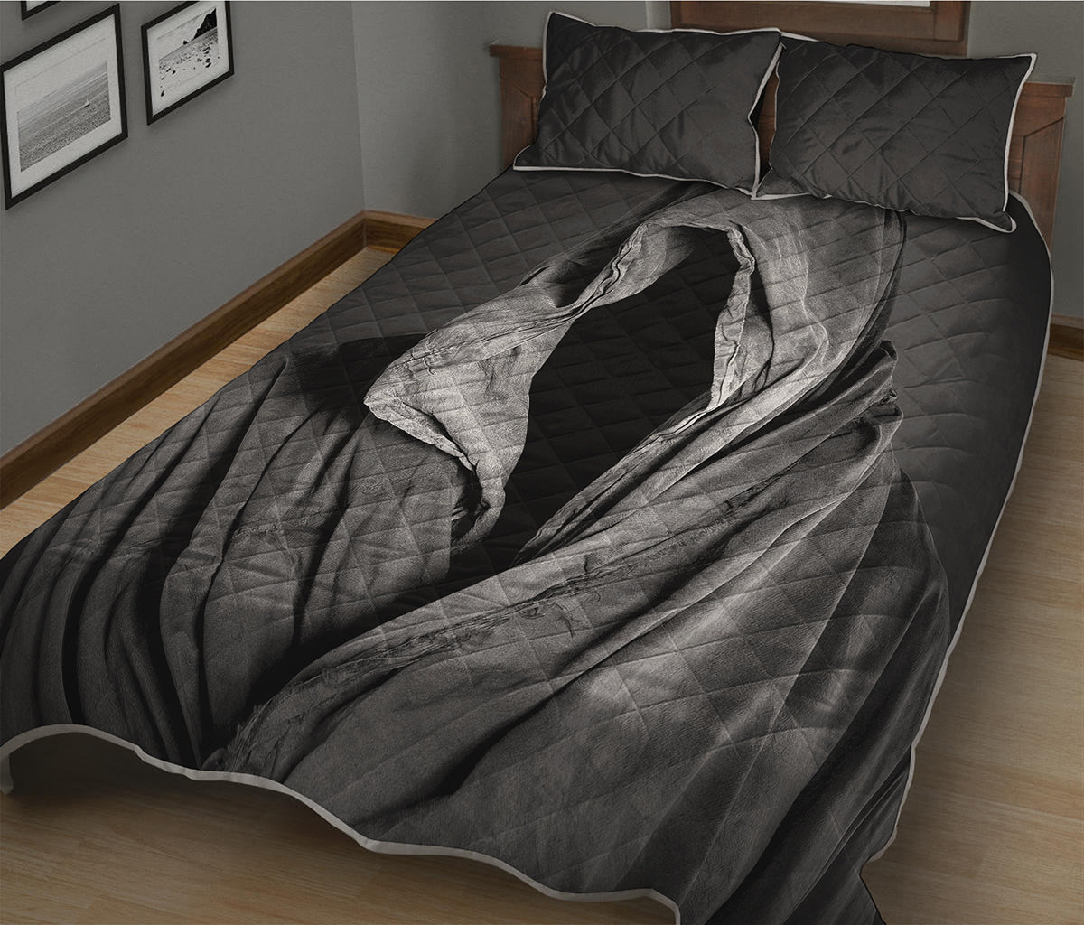 Ghost In The Darkness 3D Print Quilt Bed Set