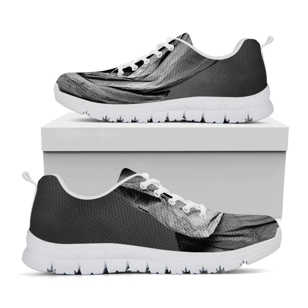 Ghost In The Darkness 3D Print White Sneakers