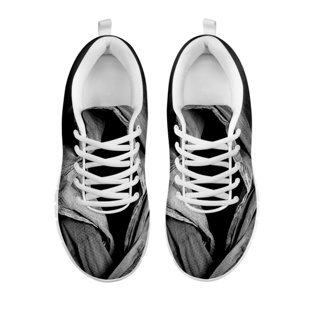 Ghost In The Darkness 3D Print White Sneakers
