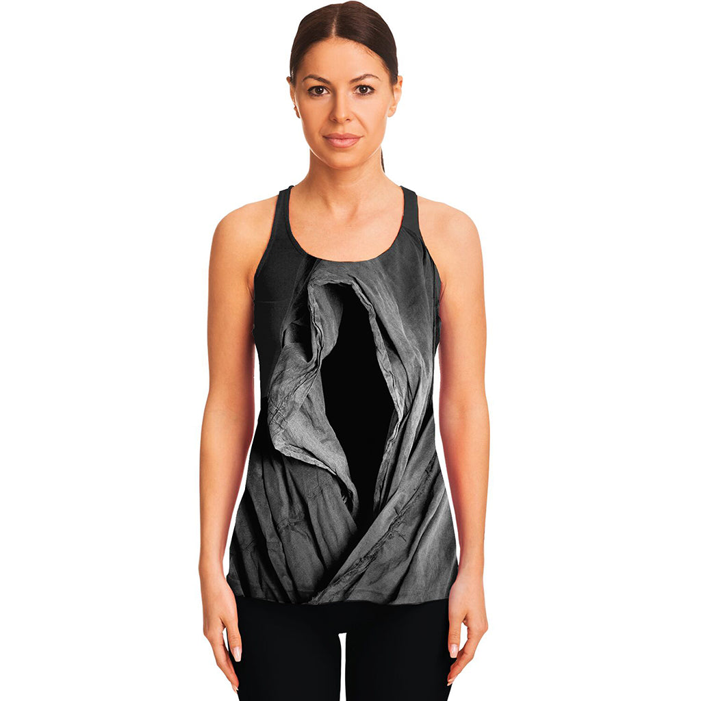 Ghost In The Darkness 3D Print Women's Racerback Tank Top