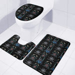 Ghost Samurai Mask Pattern Print 3 Piece Bath Mat Set