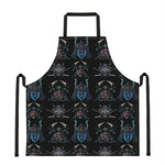 Ghost Samurai Mask Pattern Print Apron