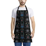 Ghost Samurai Mask Pattern Print Apron