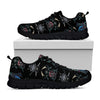 Ghost Samurai Mask Pattern Print Black Sneakers