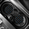 Ghost Samurai Mask Pattern Print Car Coasters