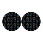 Ghost Samurai Mask Pattern Print Car Coasters