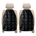 Ghost Samurai Mask Pattern Print Car Seat Organizers