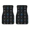 Ghost Samurai Mask Pattern Print Front Car Floor Mats