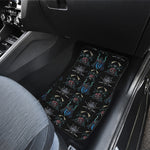 Ghost Samurai Mask Pattern Print Front Car Floor Mats