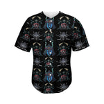 Ghost Samurai Mask Pattern Print Men's Baseball Jersey