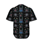 Ghost Samurai Mask Pattern Print Men's Baseball Jersey