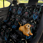 Ghost Samurai Mask Pattern Print Pet Car Back Seat Cover