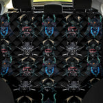 Ghost Samurai Mask Pattern Print Pet Car Back Seat Cover