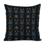 Ghost Samurai Mask Pattern Print Pillow Cover