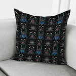 Ghost Samurai Mask Pattern Print Pillow Cover
