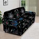 Ghost Samurai Mask Pattern Print Sofa Cover