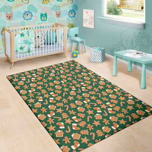 Gingerbread Cookies Pattern Print Area Rug