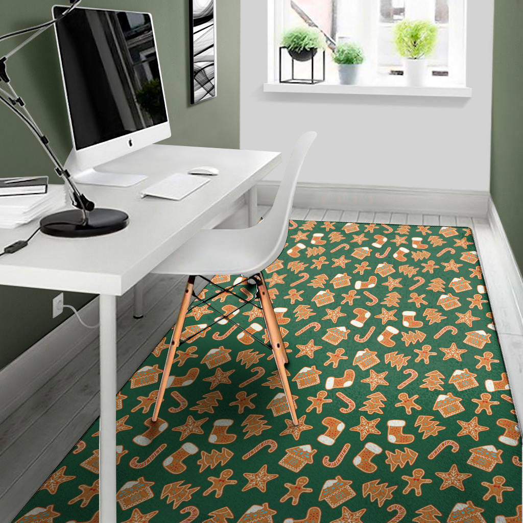 Gingerbread Cookies Pattern Print Area Rug