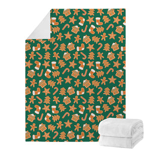 Gingerbread Cookies Pattern Print Blanket