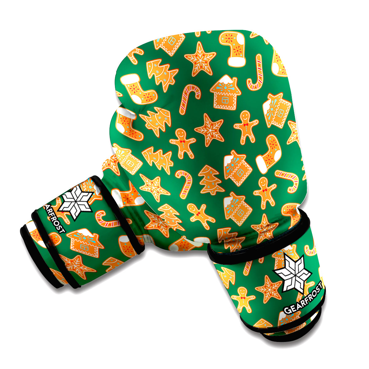 Gingerbread Cookies Pattern Print Boxing Gloves