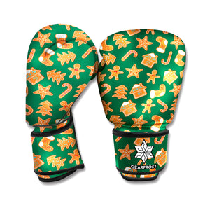 Gingerbread Cookies Pattern Print Boxing Gloves