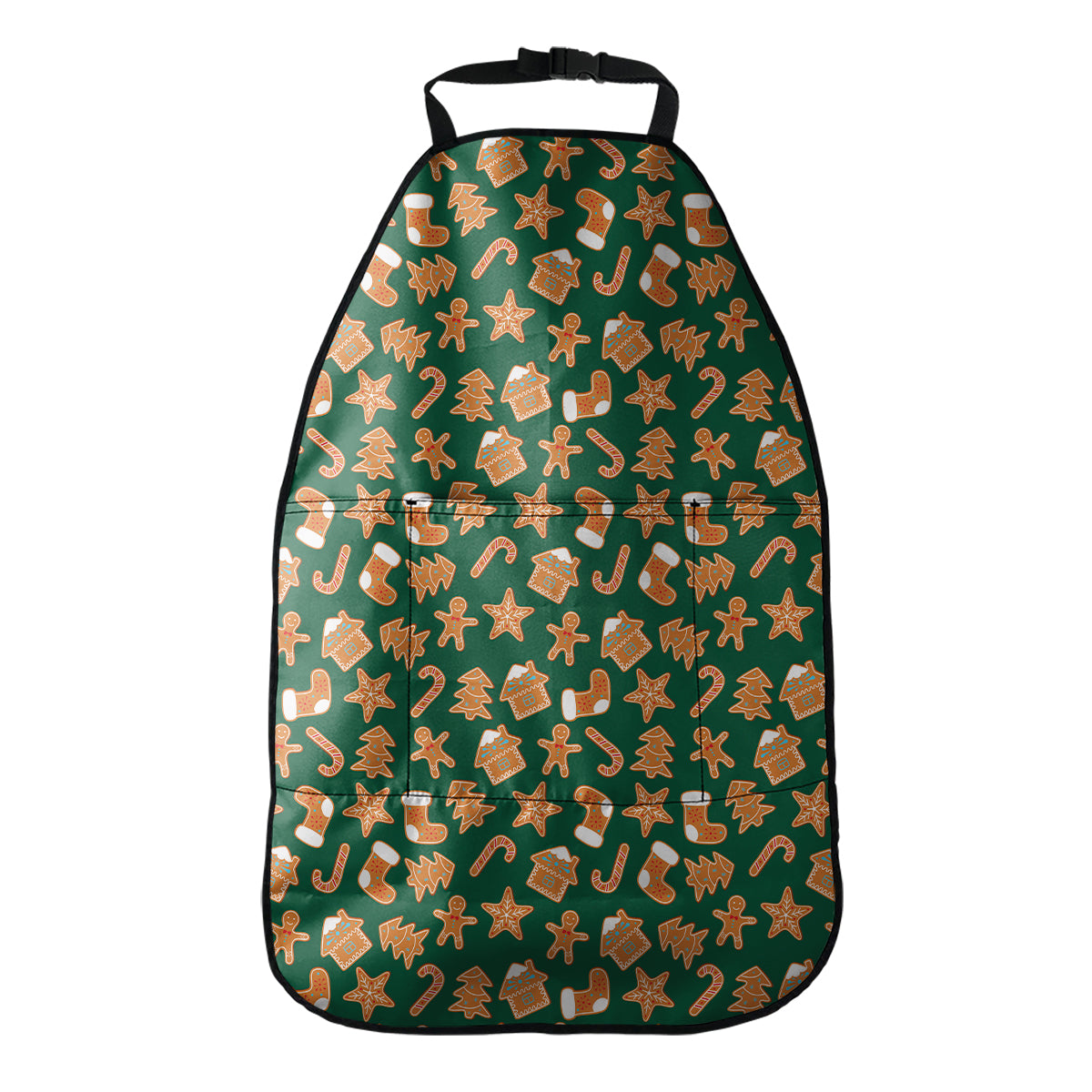 Gingerbread Cookies Pattern Print Car Seat Organizers