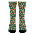 Gingerbread Cookies Pattern Print Crew Socks