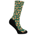 Gingerbread Cookies Pattern Print Crew Socks