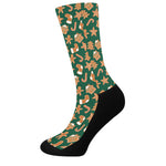 Gingerbread Cookies Pattern Print Crew Socks