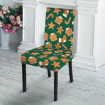 Gingerbread Cookies Pattern Print Dining Chair Slipcover