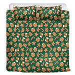 Gingerbread Cookies Pattern Print Duvet Cover Bedding Set
