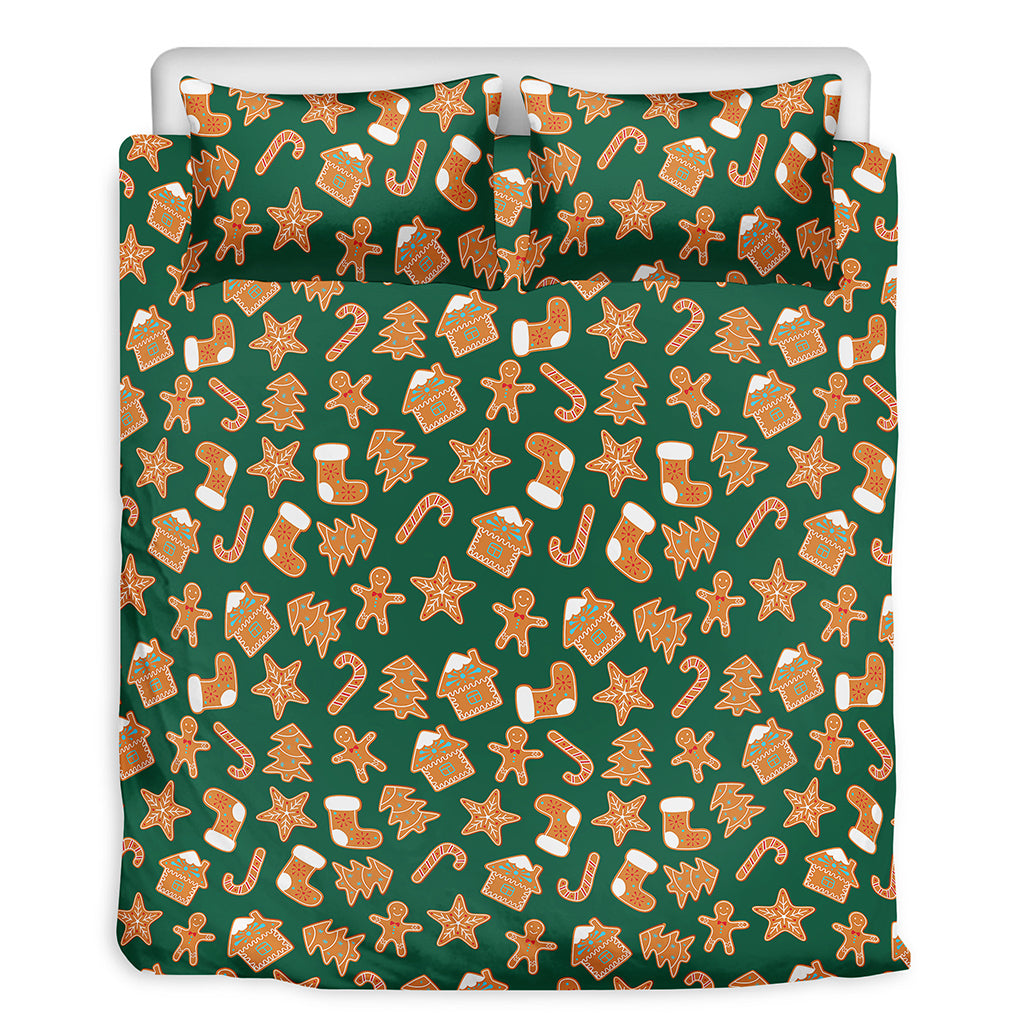 Gingerbread Cookies Pattern Print Duvet Cover Bedding Set